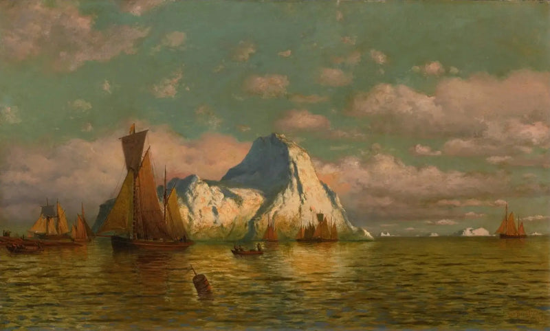 Coucher de soleil sur la mer et la terre - William Bradford