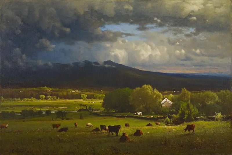 Coucher de soleil sur la rivière - George Inness