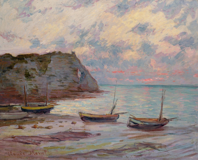 Coucher de soleil à Étretat W1016 – Claude Monet