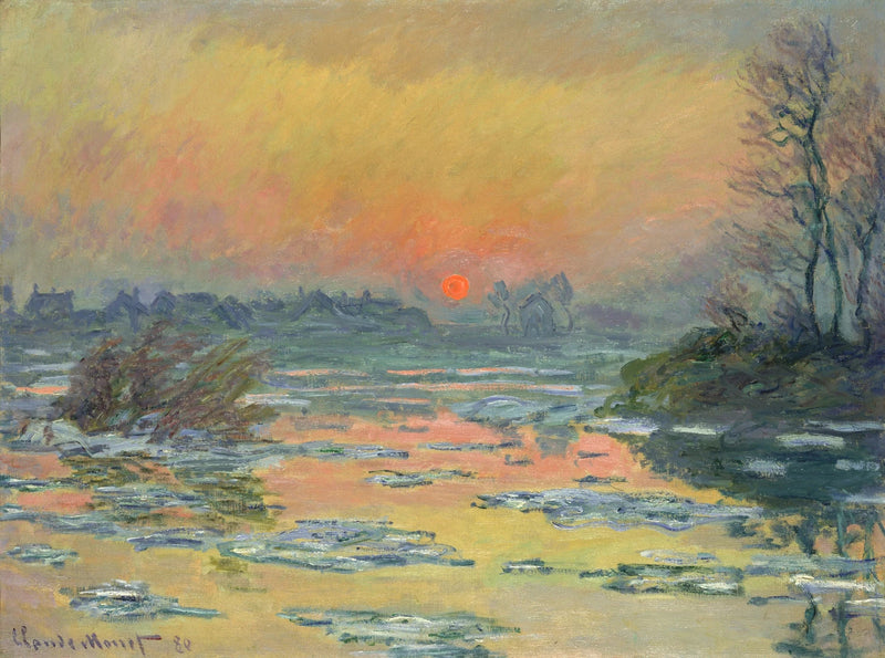 Coucher de soleil sur la Seine, l’hiver W574 – Claude Monet