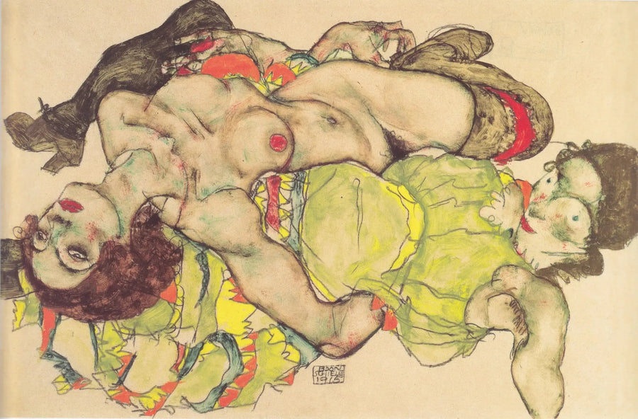 Couple de femmes amoureuses - Egon Schiele
