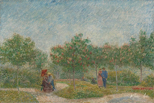 Couples d'amoureux au square saint-Pierre - Van Gogh - Reproductions de tableaux et peintures haut de gamme