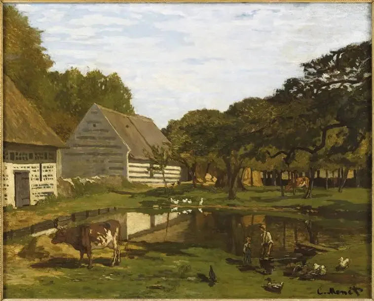 Cour de ferme en Normandie - Claude Monet