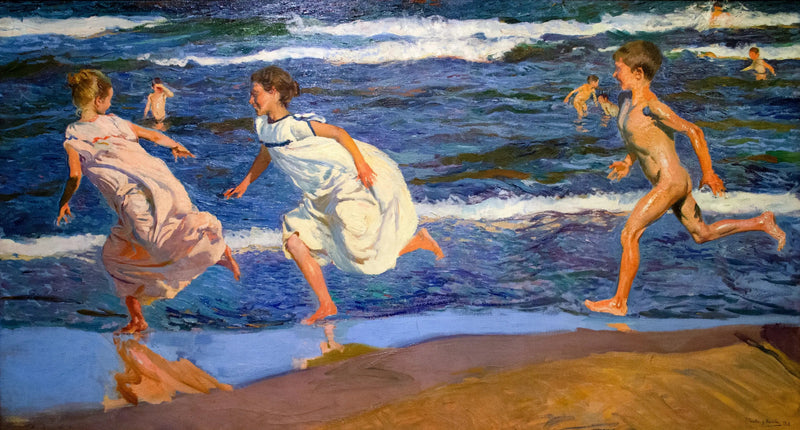 Courir le long de la plage, Valence - Joaquín Sorolla