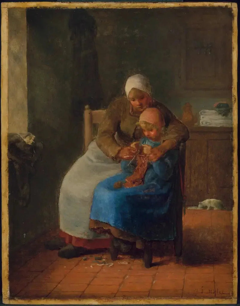 Cours de tricot - Jean-François Millet