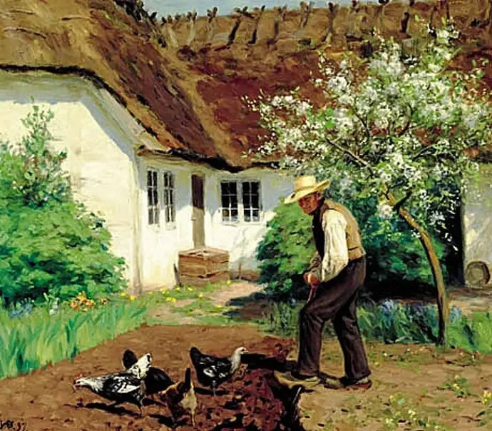 Creuser le jardin au printemps. - H. A. Brendekilde