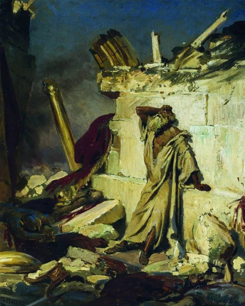 Cri du prophète Jérémie sur les ruines de Jérusalem - Ilya Repin