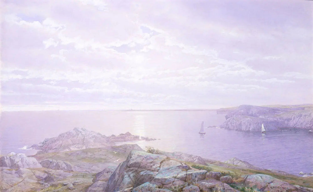 Crique rocheuse - William Trost Richards image 1 reproduction de peinture à l’huile