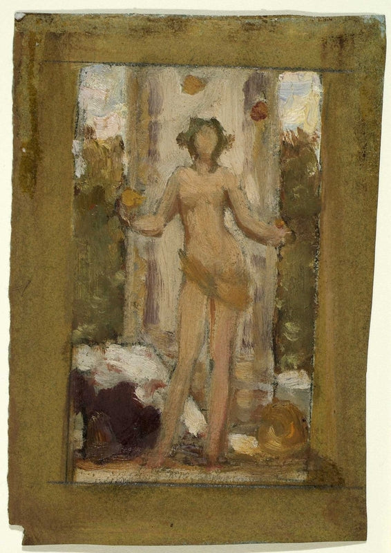 Croquis en couleur pour « Fille jonglante antique » - Frederic Leighton