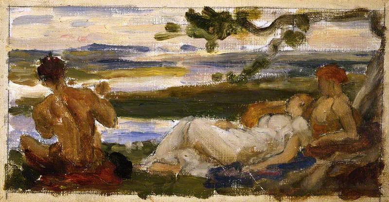 Croquis en couleur pour « Idylle » - Frederic Leighton