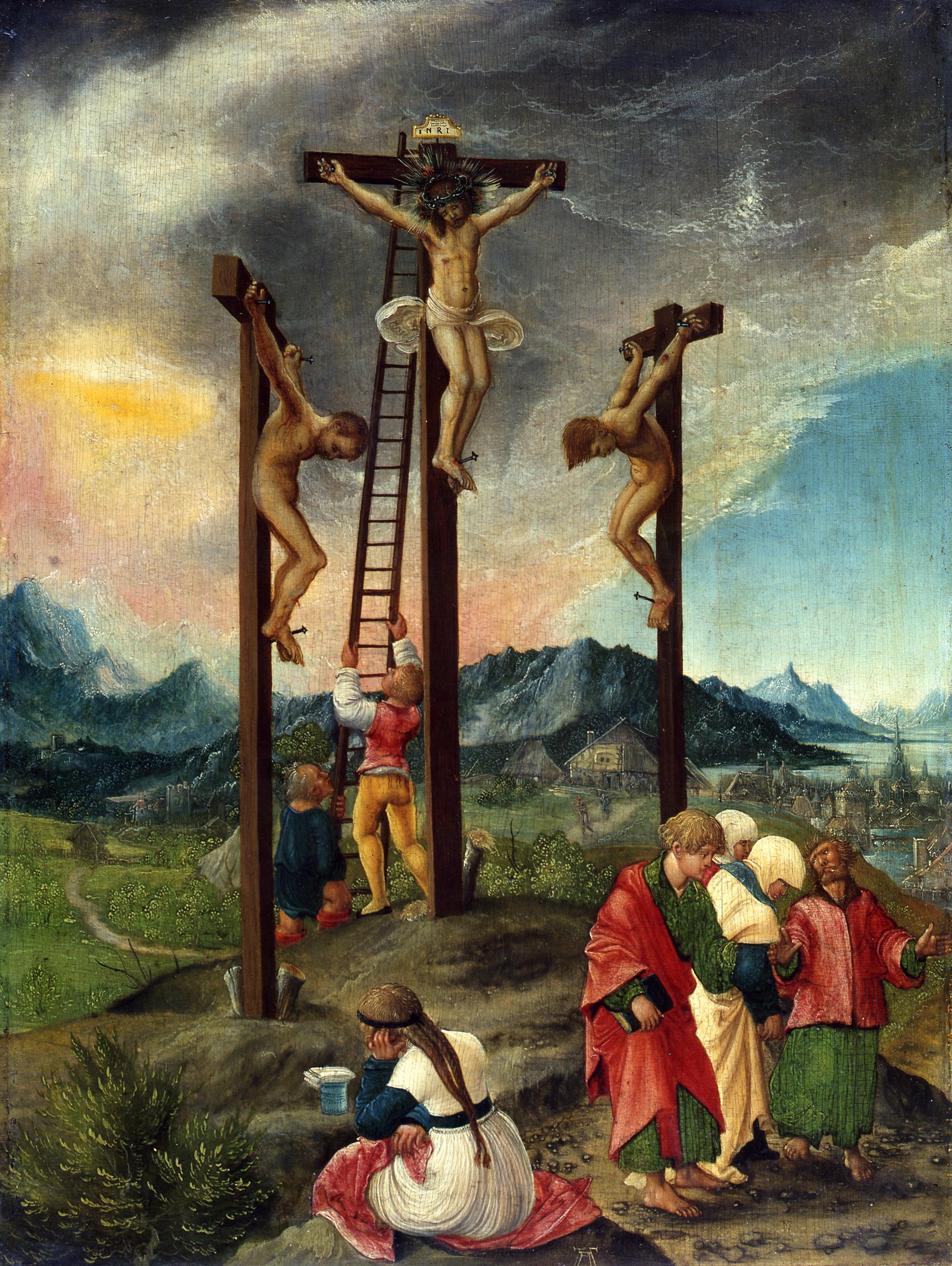 Crucifixion - Albrecht Altdorfer image 1 copie de tableau peinte à la main