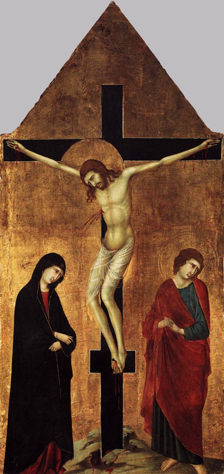 Crucifixion avec la Vierge et saint Jean l'Évangéliste - Ugolino di Nerio
