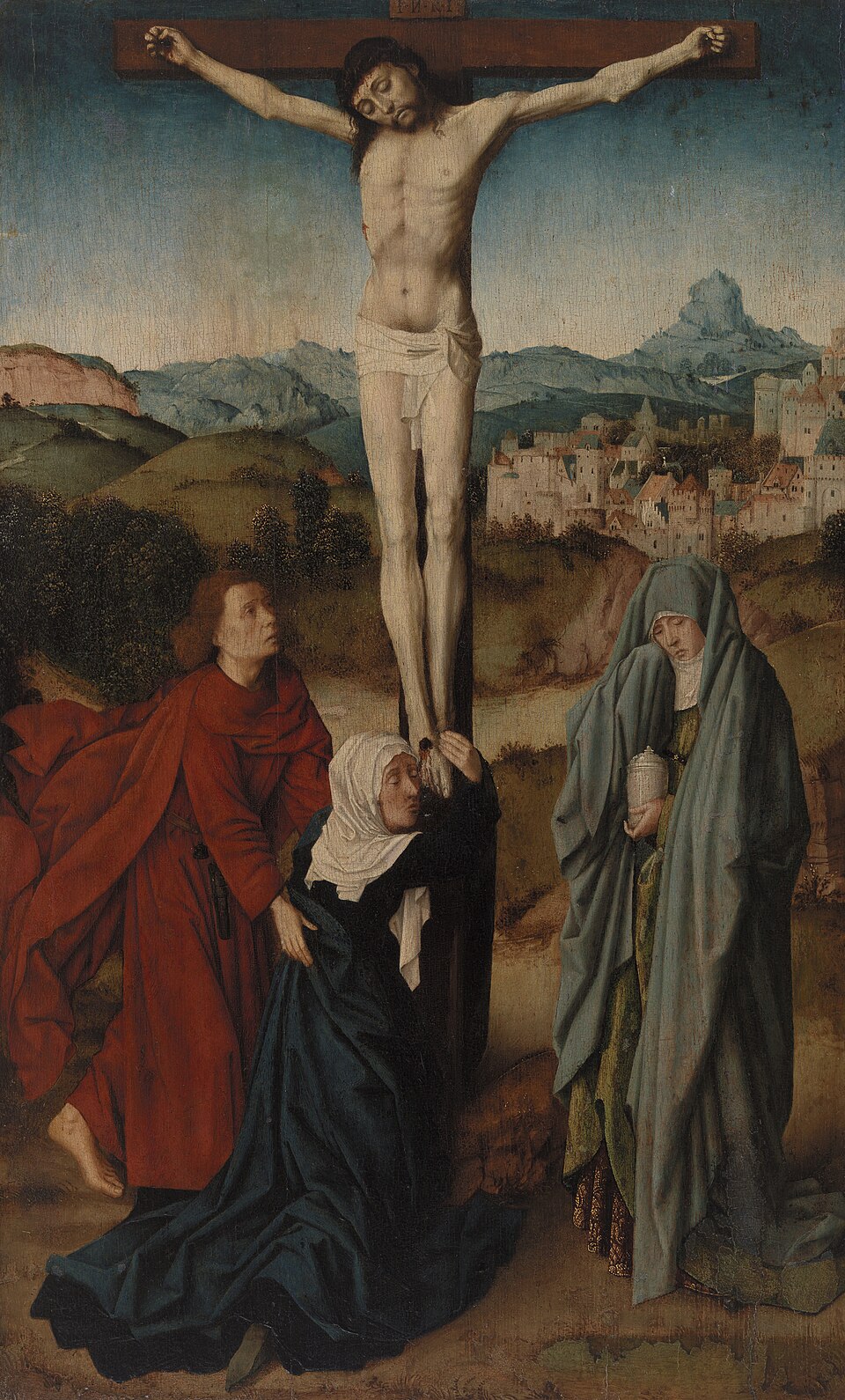 Crucifixion avec la Vierge, saint Jean et Marie-Madeleine - Gérard David