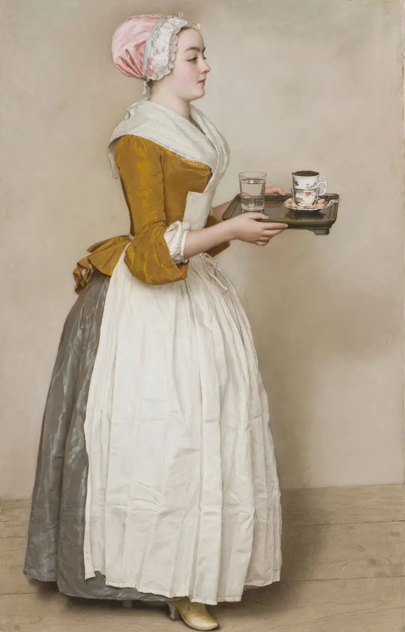 La Belle Chocolatière, Jean-Étienne Liotard, vers 1744 — pastel, Gemäldegalerie Alte Meister de Dresde