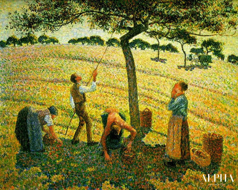 Cueillette des pommes à Eragny-sur-Epte - Camille Pissarro - Reproductions de tableaux et peintures haut de gamme