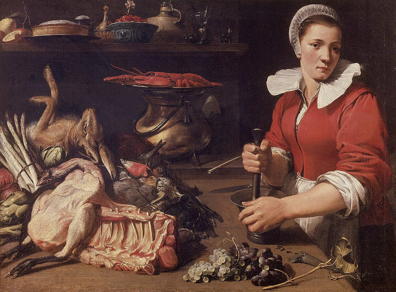 Cuisinier préparant des mets délicats - Frans Snyders