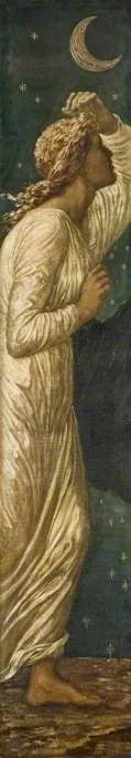 Cupidon et Psyché - Peintures murales vertes du palais - Edward Burne-Jones