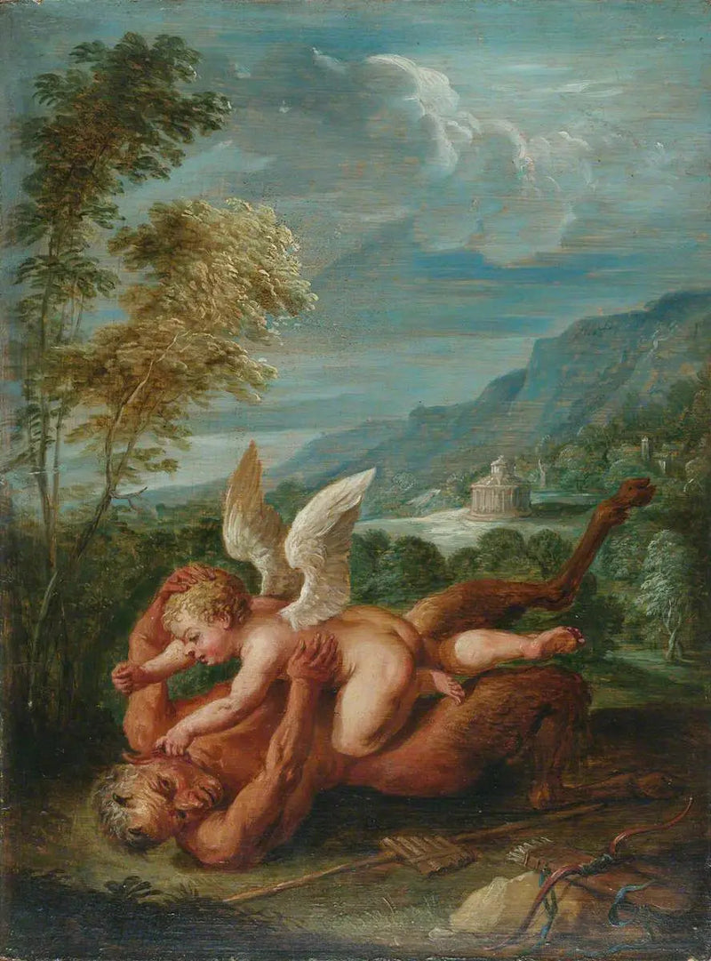 Cupidon vainquant Pan (d'après Annibale Carracci) - David Teniers le Jeune