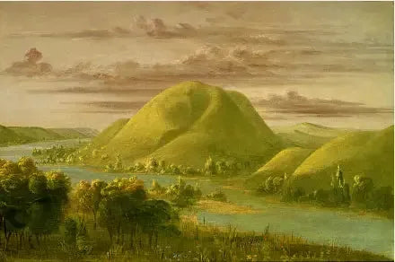 Curieuses falaises herbeuses, rivière Saint-Pierre - George Catlin