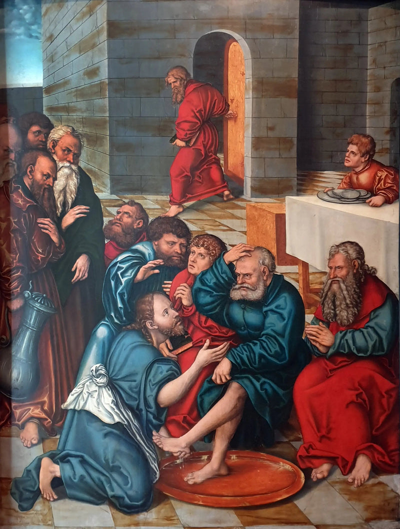 Cycle de la Passion : Le Christ lavant les pieds des apôtres - Lucas Cranach the Elder