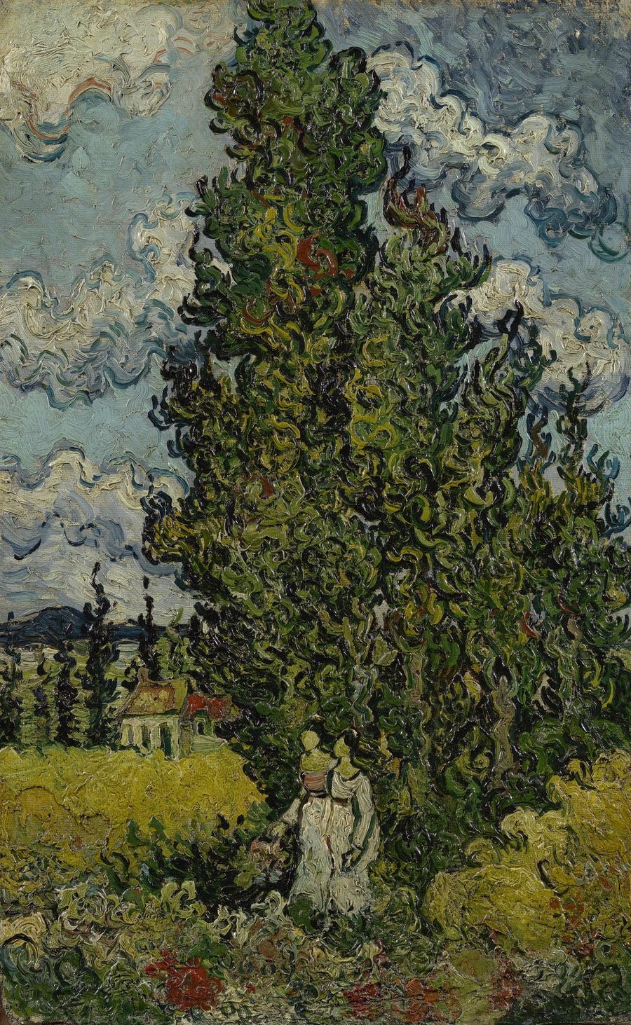 Cyprès et deux femmes de Vincent van Gogh, Van Gogh Museum, s0147V1962