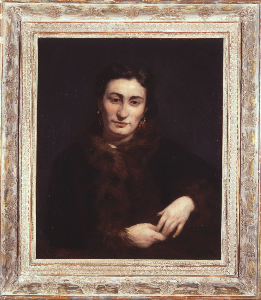 La Dame à la fourrure, portrait peint en 1866 par Pierre-Auguste Renoir, Staatsgalerie Stuttgart L 1423
