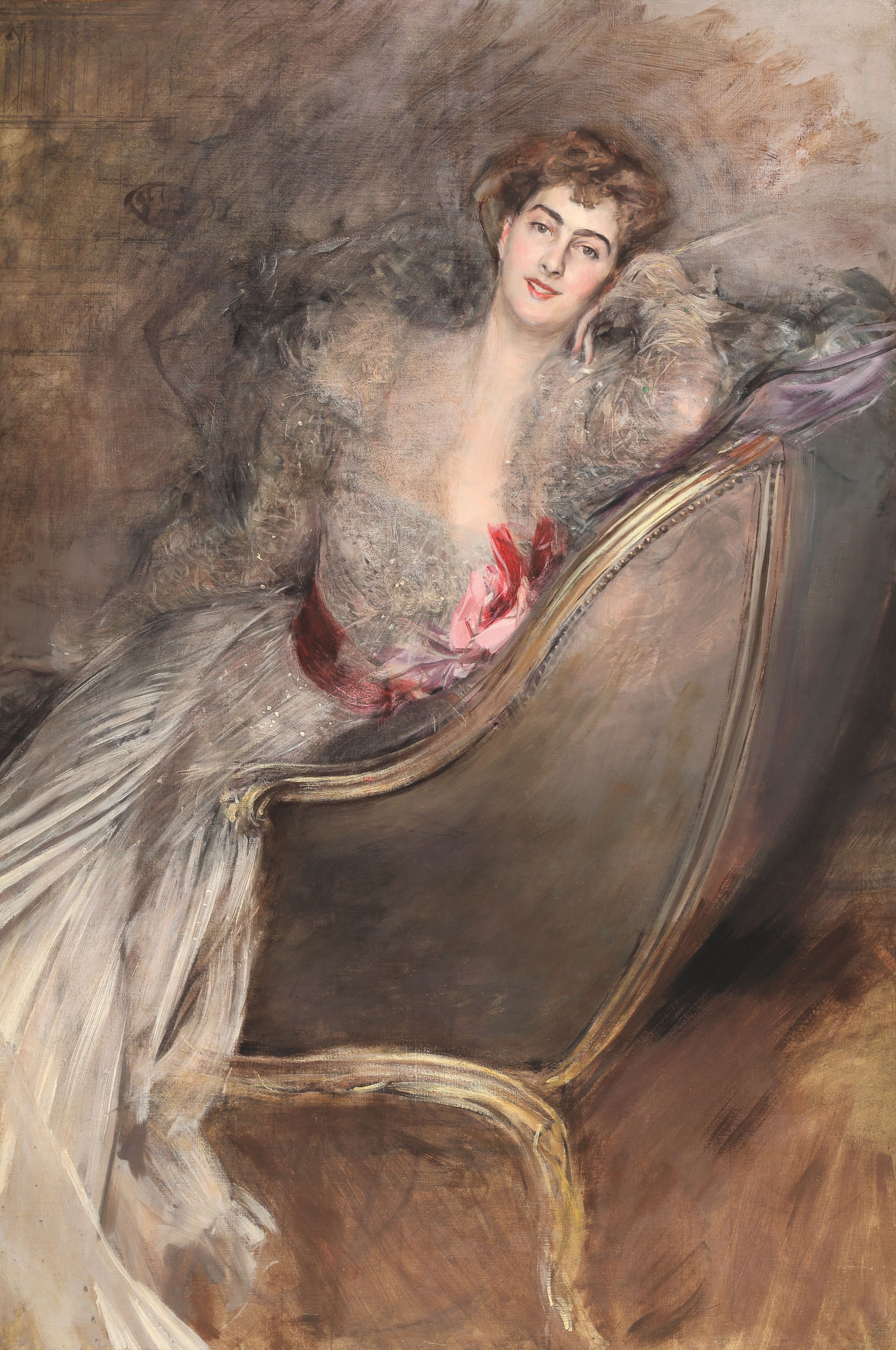 Dame allongée sur une bergère - Giovanni Boldini