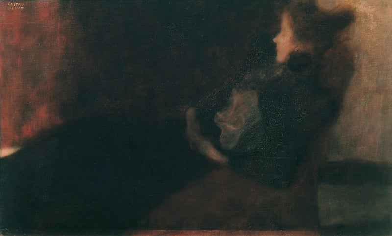 Dame au coin du feu (Dame am Kamin) - Gustav Klimt