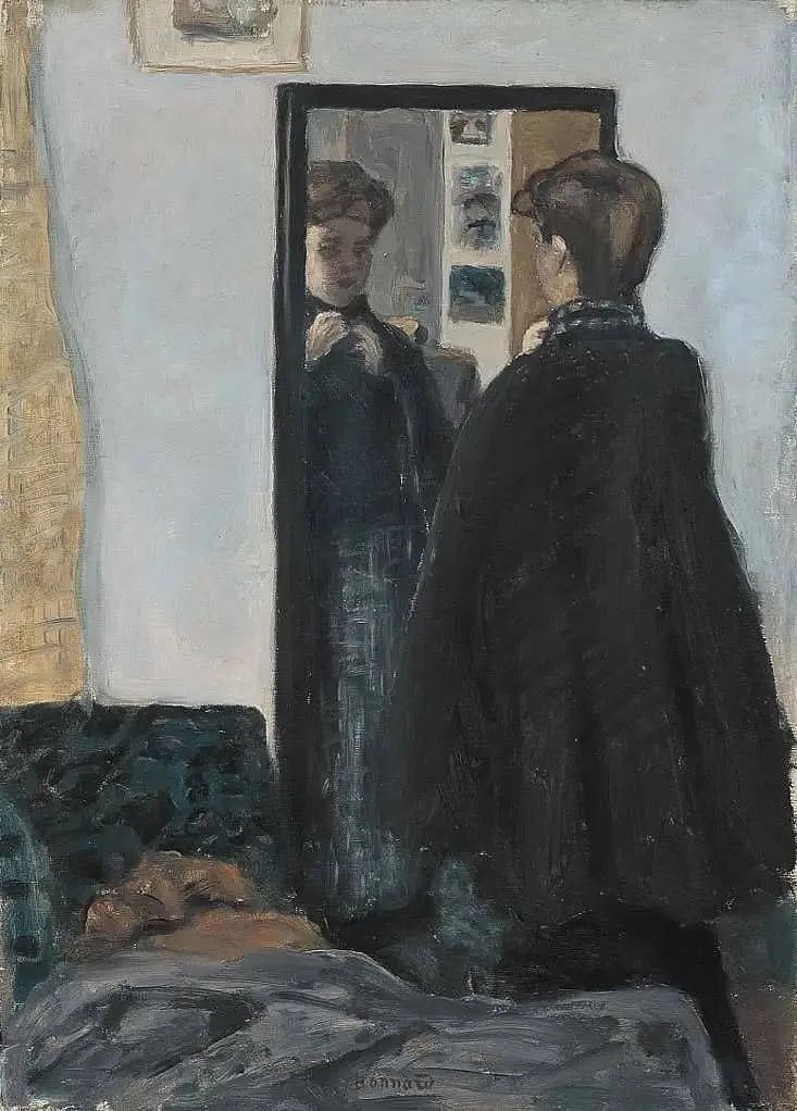 Dame vor dem Spiegel - Pierre Bonnard