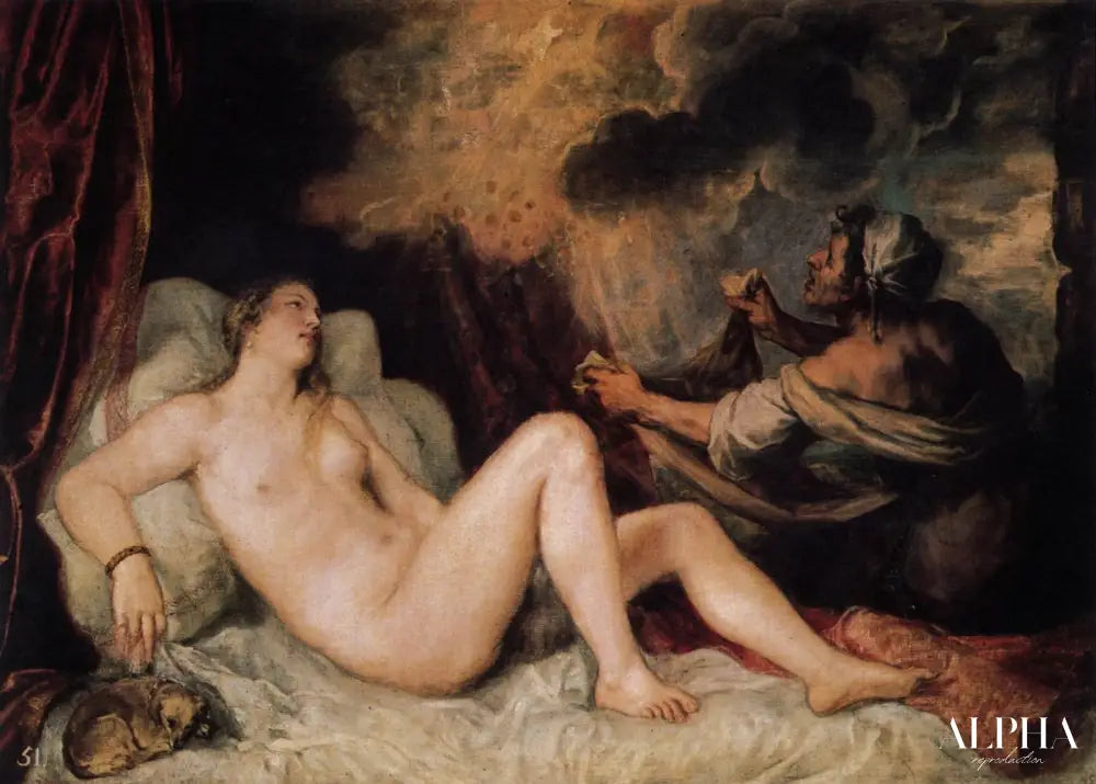 Danae avec une infirmière - Titien - Reproductions de tableaux et peintures haut de gamme