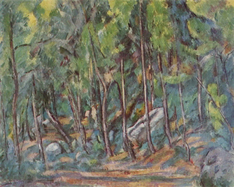 Dans la forêt de Fontainebleau - Paul Cézanne