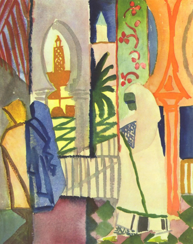 Dans la salle du temple - August Macke