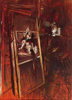 Dans l'atelier du peintre avec la demoiselle Errazuriz - Giovanni Boldini