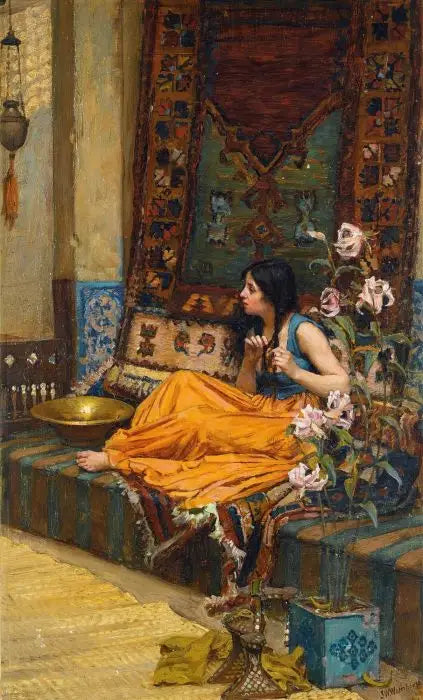 Dans le harem, une odalisque - John William Waterhouse