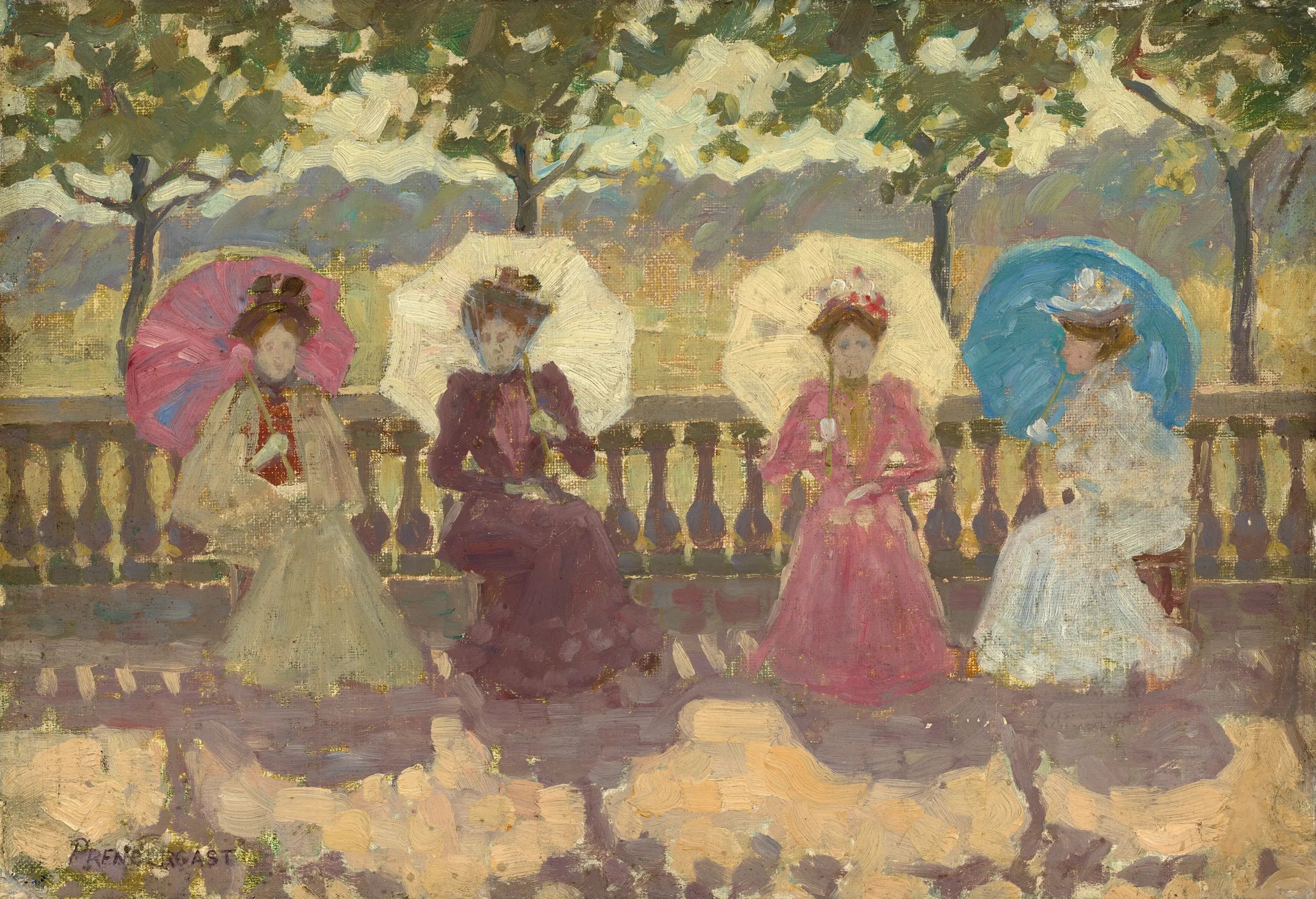 Dans le parc, Paris - Maurice Prendergast image 1 copie de tableau peinte à la main