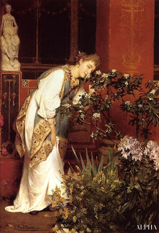 Dans le péristyle - Lawrence Alma-Tadema Reproductions de tableaux à la peinture à l’huile