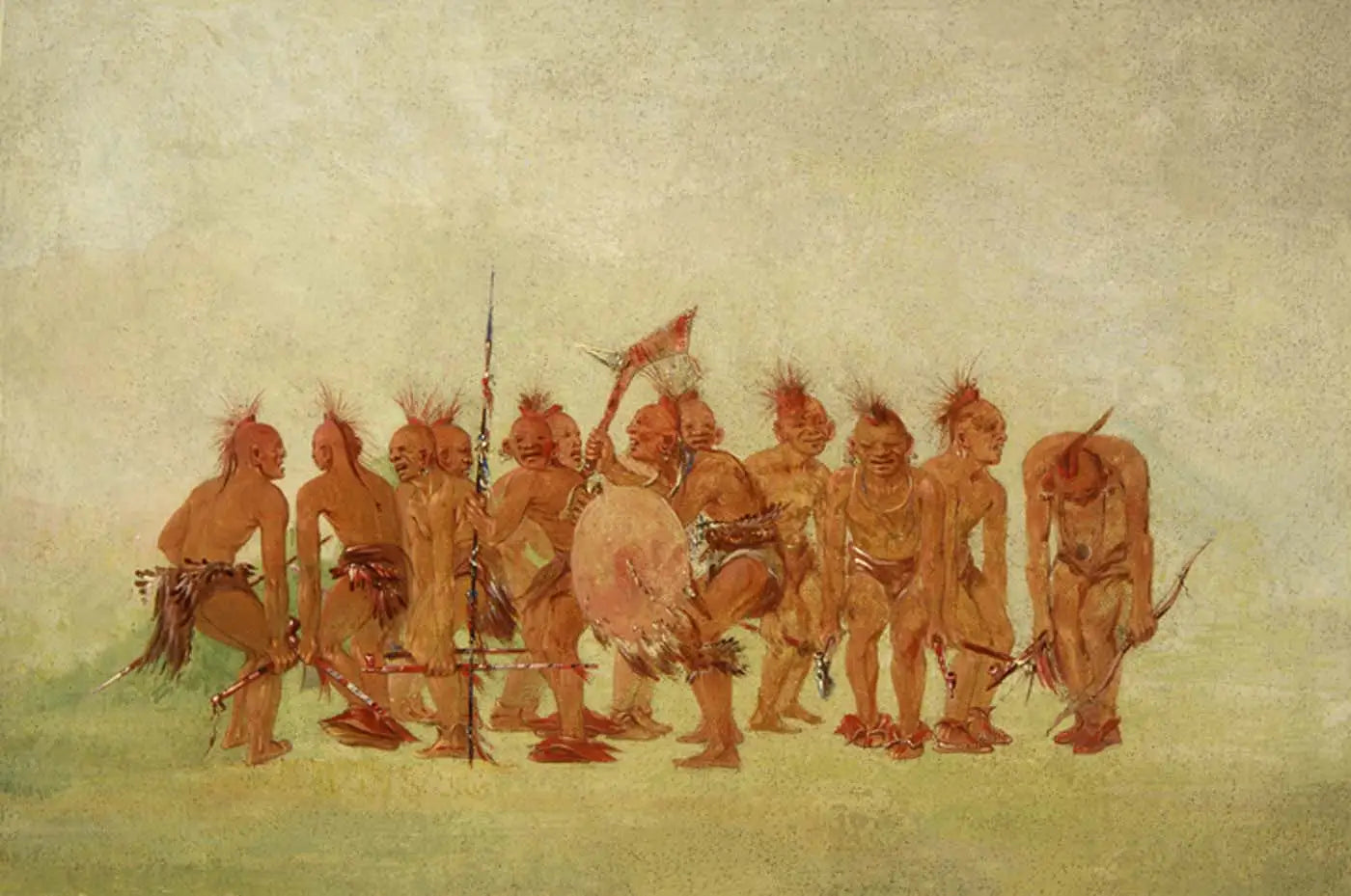 Danse de la mendicité Sauk et Fox - George Catlin - Alpha Reproduction