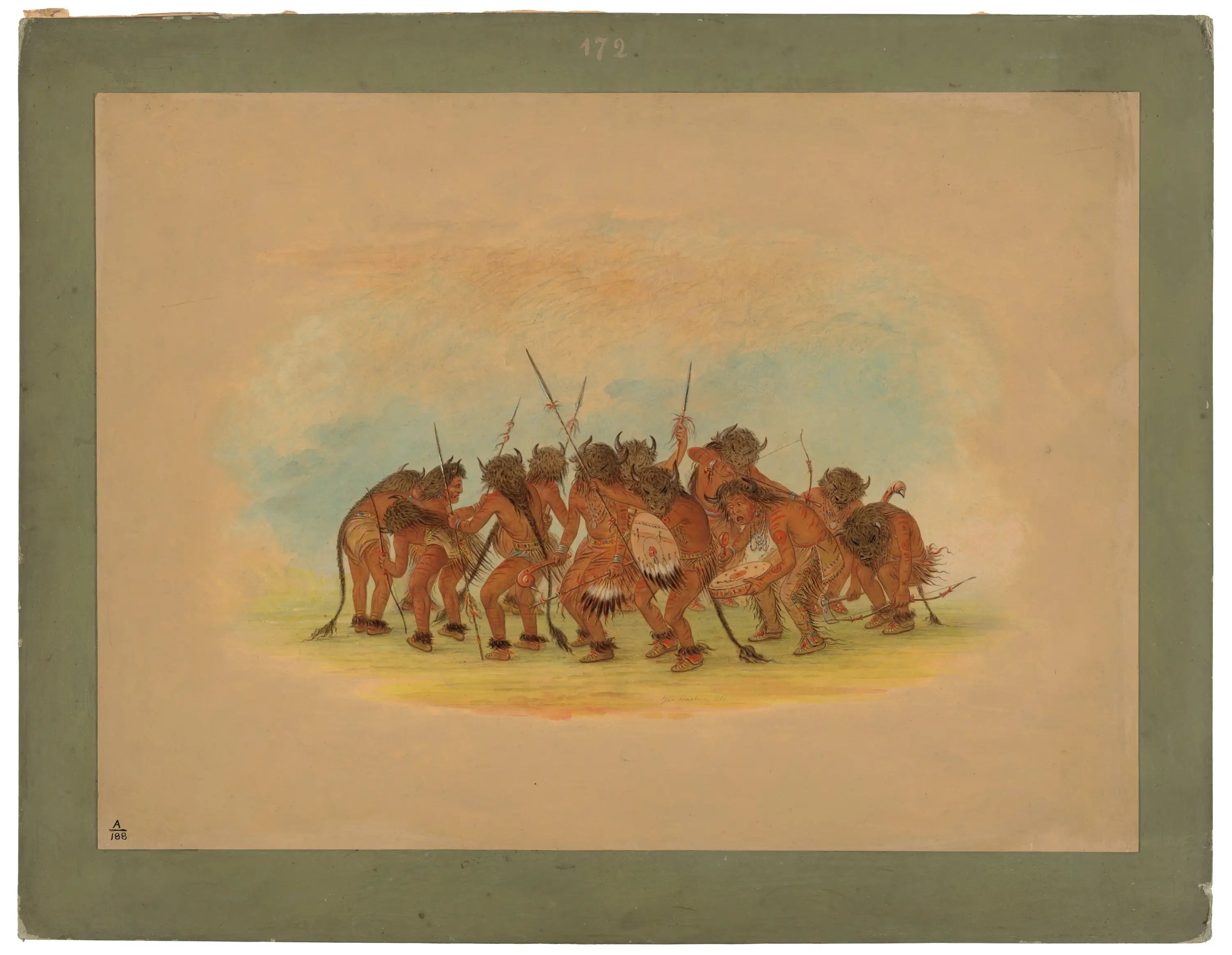 Danse du buffle - Mandan - George Catlin - Alpha Reproduction
