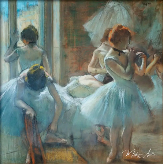 Danseurs bleus dans l'intervalle - Edgar Degas - Reproductions de tableaux et peintures haut de gamme