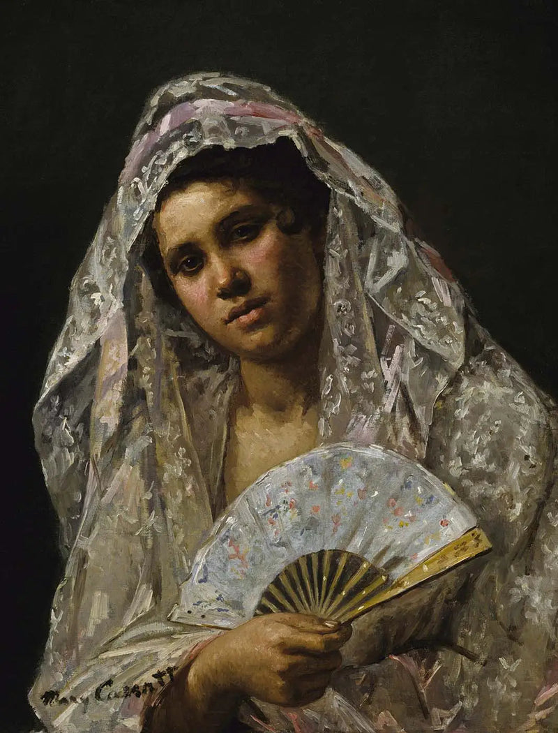 Danseuse espagnole portant une mantille en dentelle - Mary Cassatt