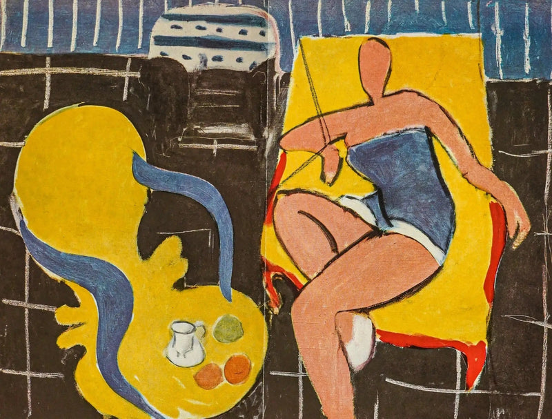 Danseuse, fond noir, fauteuil rocaille - Henri Matisse
