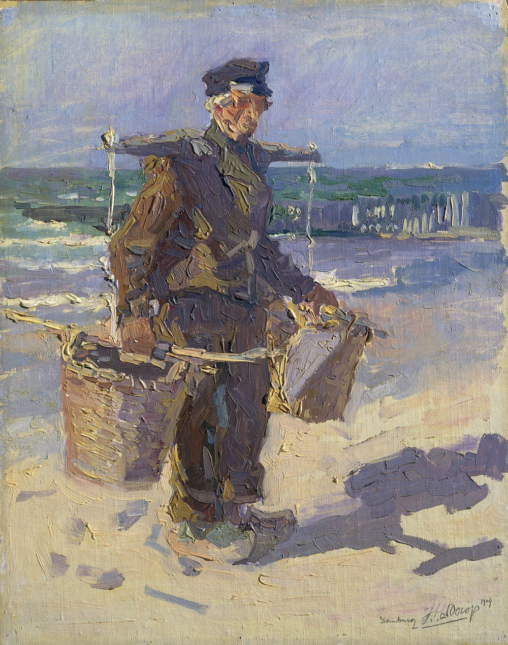 De schelpenvisser - Jan Toorop image 1 tableau peint à l’huile sur toile