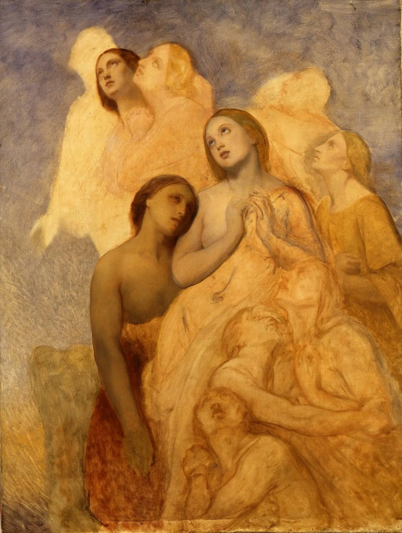 De smarten der aarde die in den Hemel troost vinden - Ary Scheffer