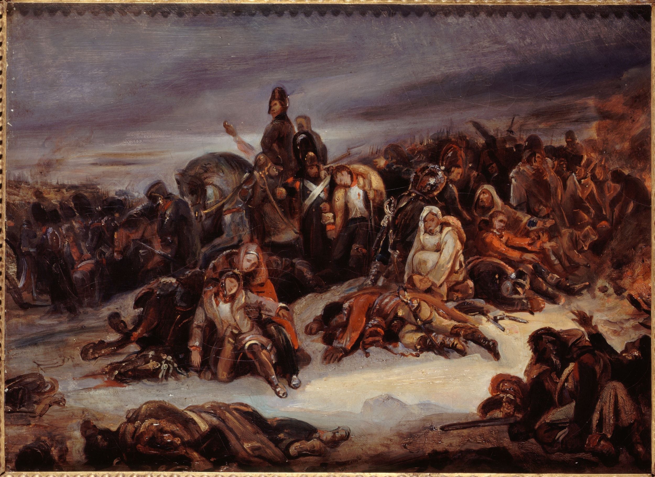 De terugtocht uit Rusland in 1812 - Ary Scheffer image 1 reproduction de peinture à l’huile
