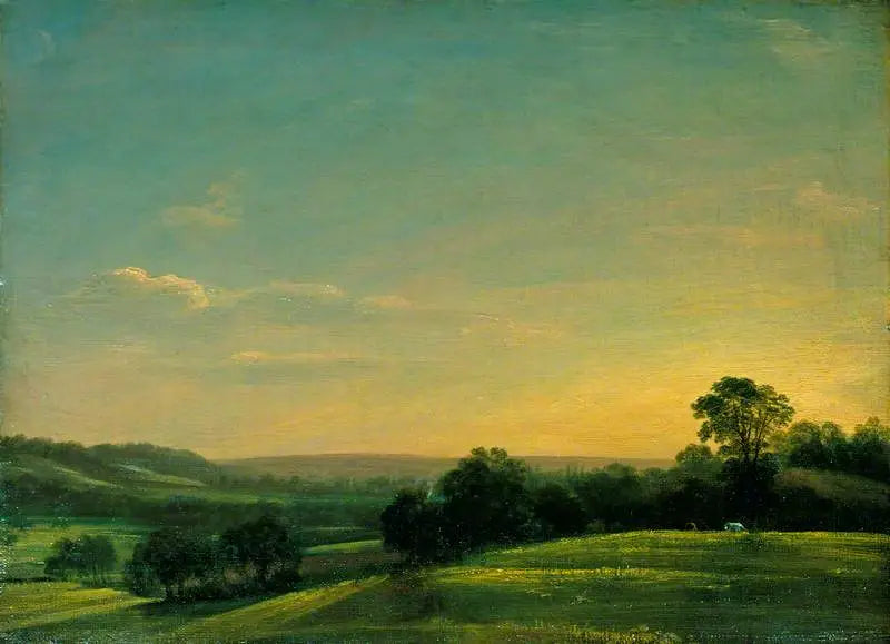 Dedham Vale, soirée - John Constable image 1 copie peinte à la main à l’huile