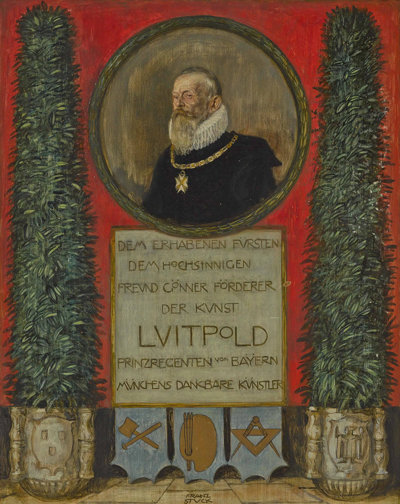 Dédicace des artistes munichois au prince régent Luitpold de Bavière - Franz Von Stuck
