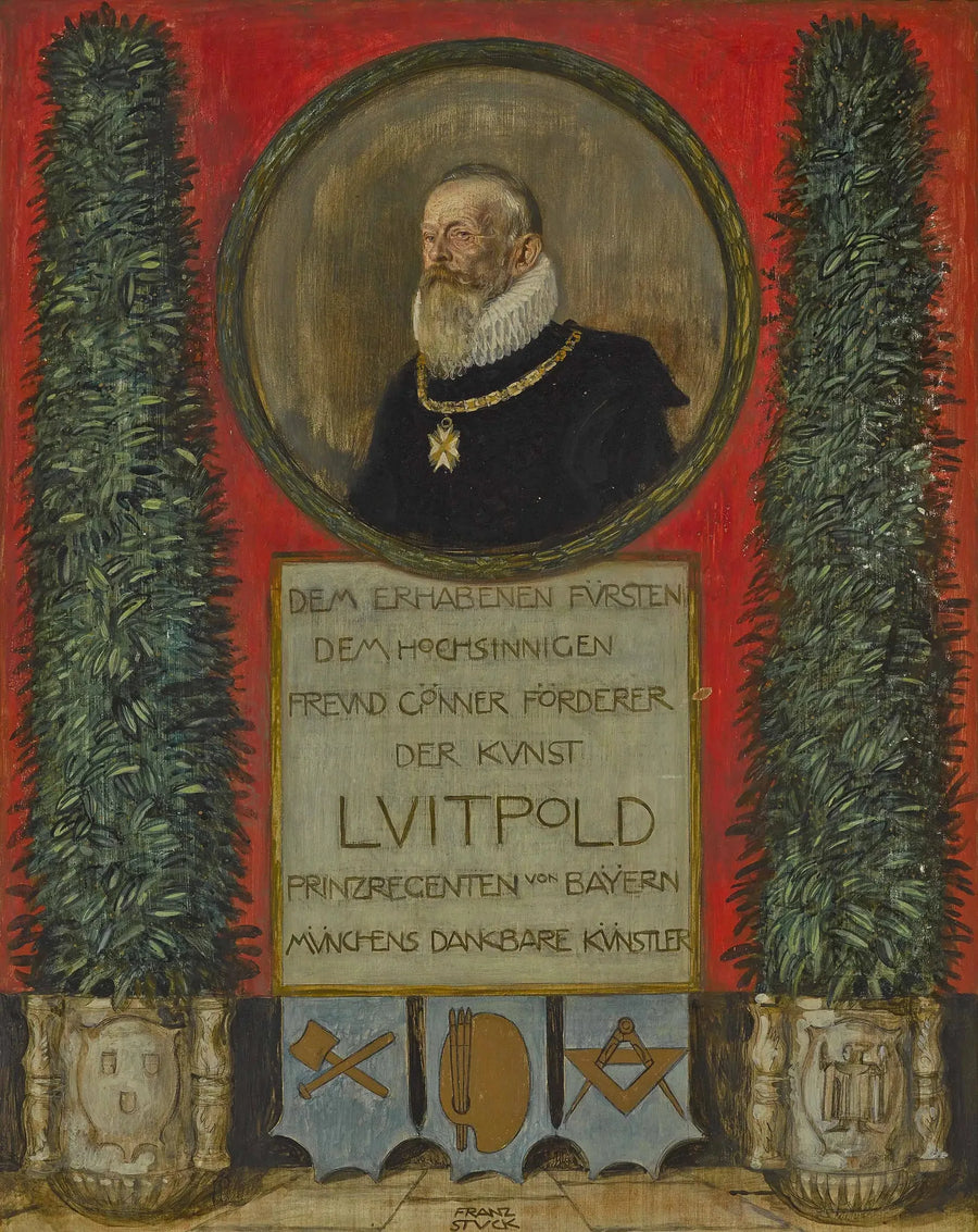 Dédicace des artistes munichois au prince régent Luitpold de Bavière - Franz Von Stuck