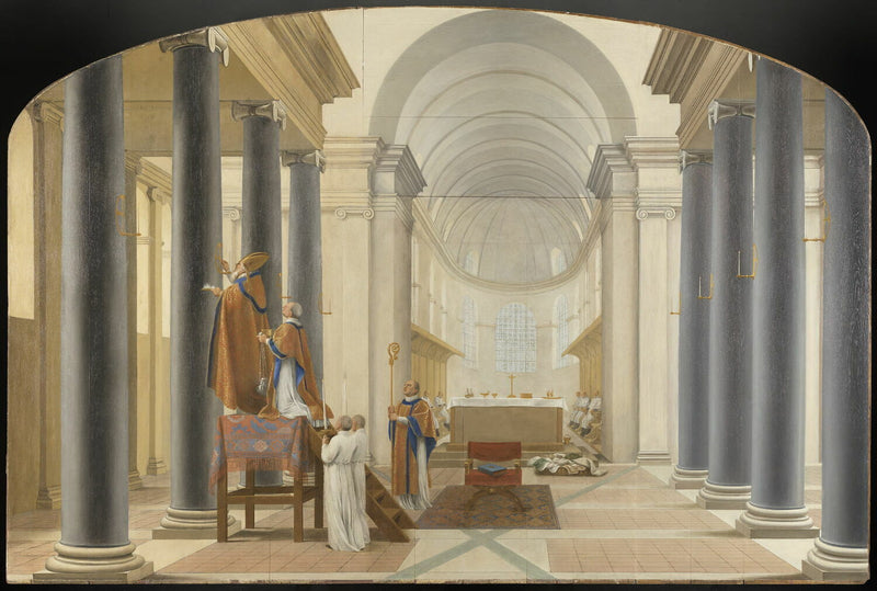Dédicace d'une église de Chartreux - Eustache Le Sueur