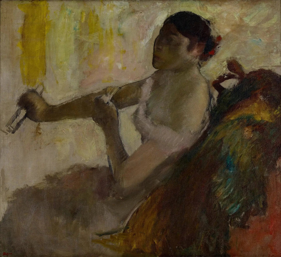 Portrait de Mlle Rose Caron par Degas – reproduction peinture à l’huile sur toile