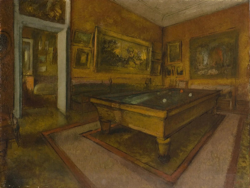 Salle de billard au Ménil-Hubert, 1892 – Degas